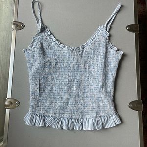 Wild Honey white and blue tank top